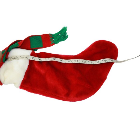 Looney Tunes Taz Plush Head Christmas Stocking 26" Red & White Plush With Scarf - Picture 6 of 6